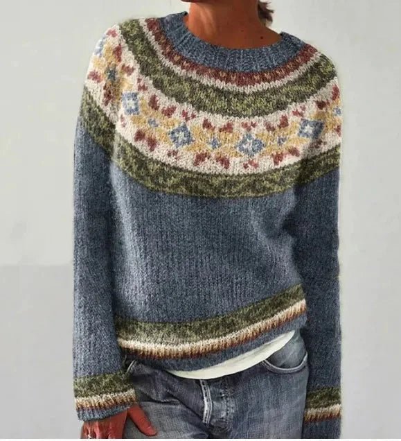 Gebreide Trui Dames Boothals | Retro Gestreept - Miss Madera