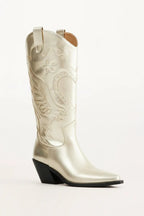 Gouden Cowboy Laarzen Dames met Blokhak - Miss Madera