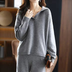 Miss | Tweedelige Set Dames Polokraag – Co-ord Set Kasjmier