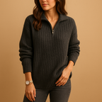 Trui Dames Half-Zip Colkraag Regular Fit