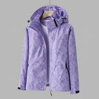 Jas Dames Lichtgewicht Winddicht met Capuchon - Polyester - Paars
