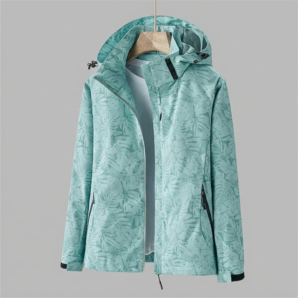 Jas Dames Lichtgewicht Winddicht met Capuchon - Polyester - Turqouise