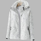 Jas Dames Lichtgewicht Winddicht met Capuchon - Polyester - Wit