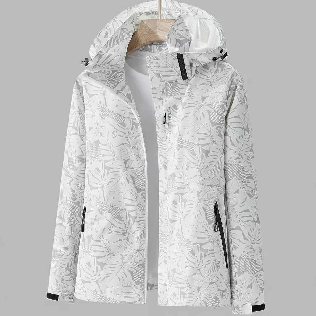 Jas Dames Lichtgewicht Winddicht met Capuchon - Polyester - Wit
