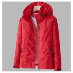 Jas Dames Lichtgewicht Winddicht met Capuchon - Polyester - Rood