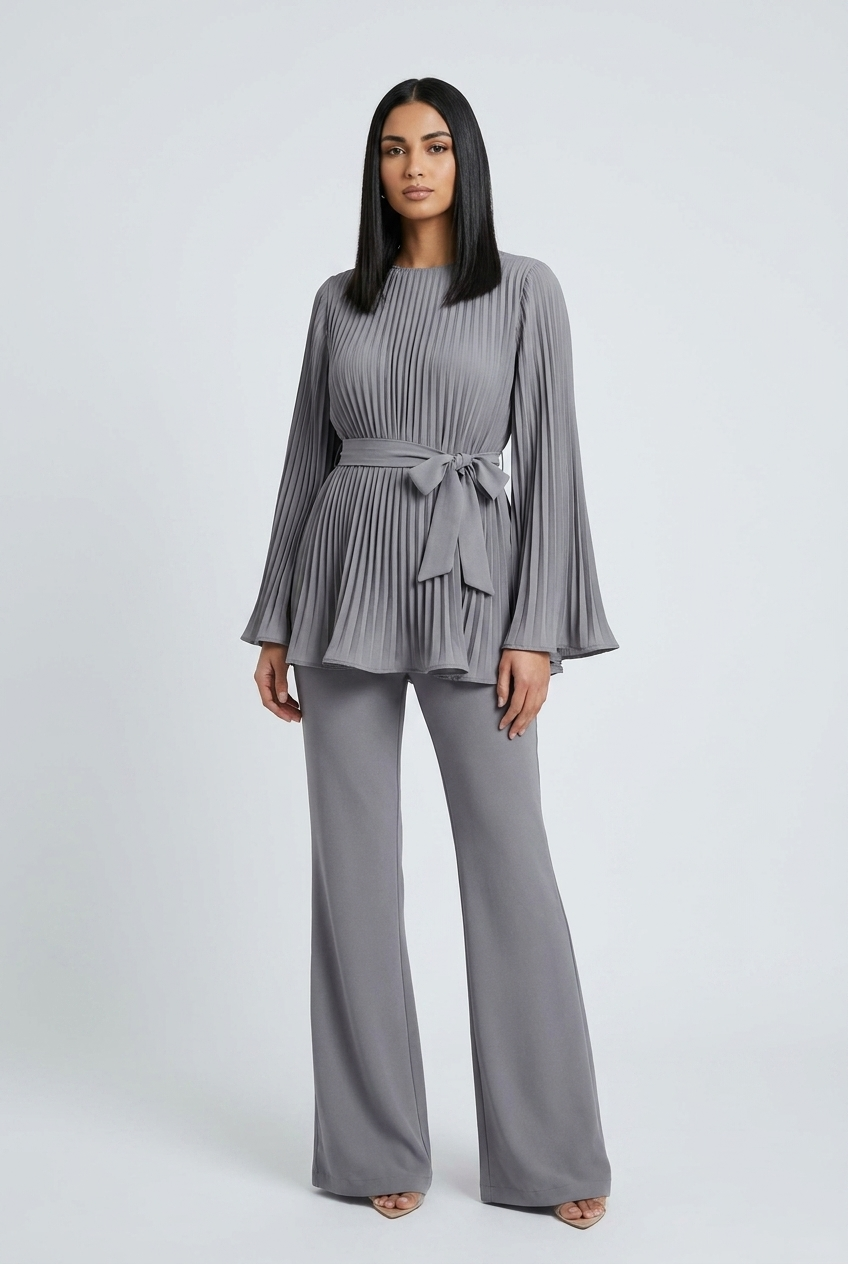 Miss | Tweedelige Set Dames Top + Flared Broek – Co-ord Set