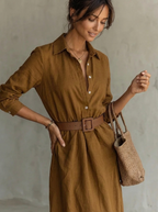 Jurk Dames Elegante Maxi Kanten Kraag - Viscose