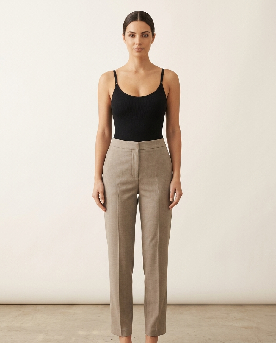 Miss Madera bodysuit met ronde halslijn en verstelbare bandjes, editorial studiofoto