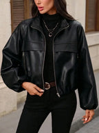 Jas Dames Cropped Pasvorm Ritszakken