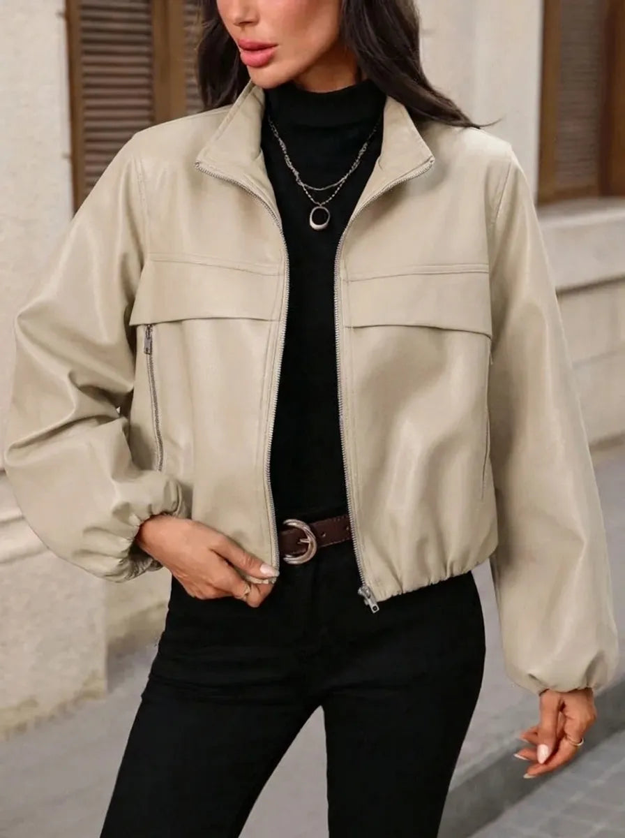 Jas Dames Cropped Pasvorm Ritszakken