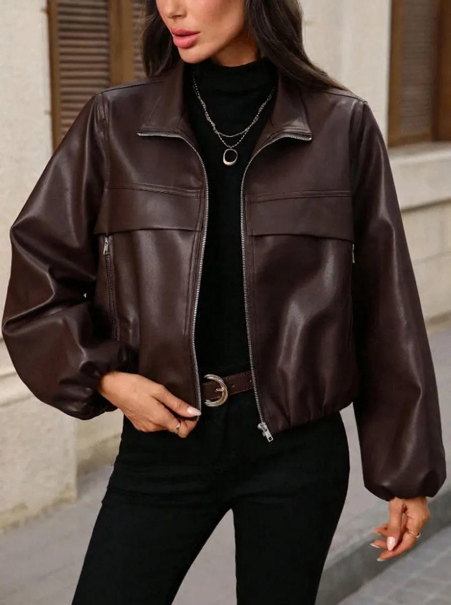 Jas Dames Cropped Pasvorm Ritszakken