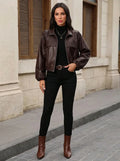 Jas Dames Cropped Pasvorm Ritszakken