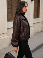 Jas Dames Cropped Pasvorm Ritszakken