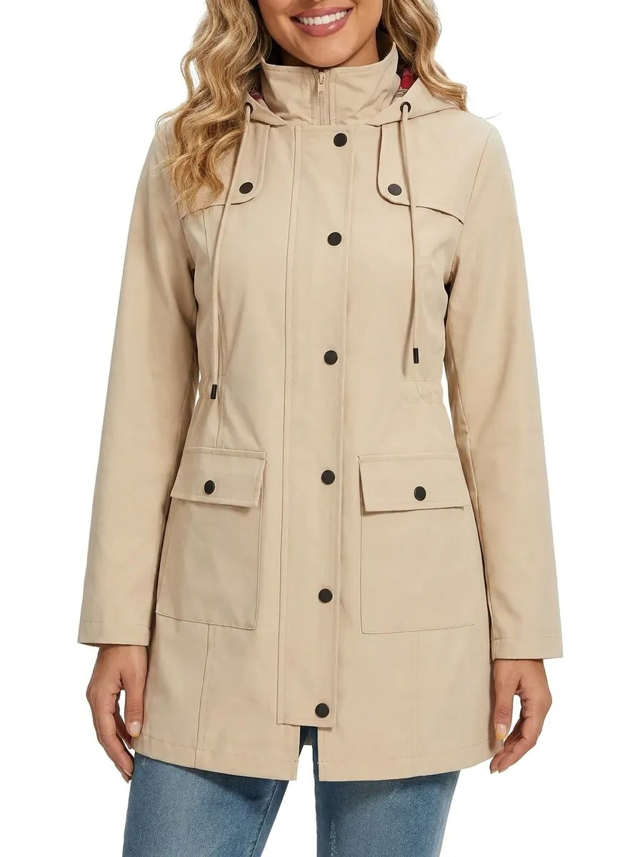 Parka Dames met Capuchon, Ceintuur en Zakken