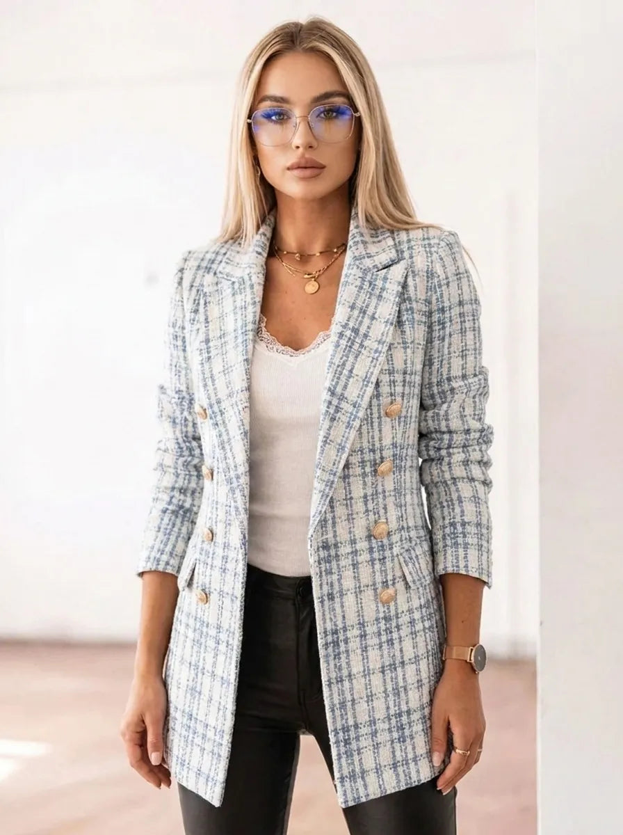 Blazer Dames Getailleerde Pasvorm Elegante Knopen