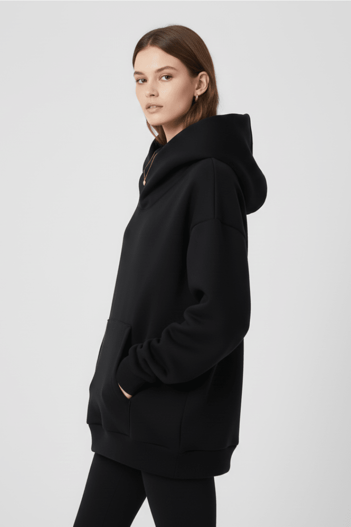 Hoodie Dames Oversized Hoge Hals Kangoeroezak – Casual | Miss Madera - Miss Madera MIS-AA5AUR