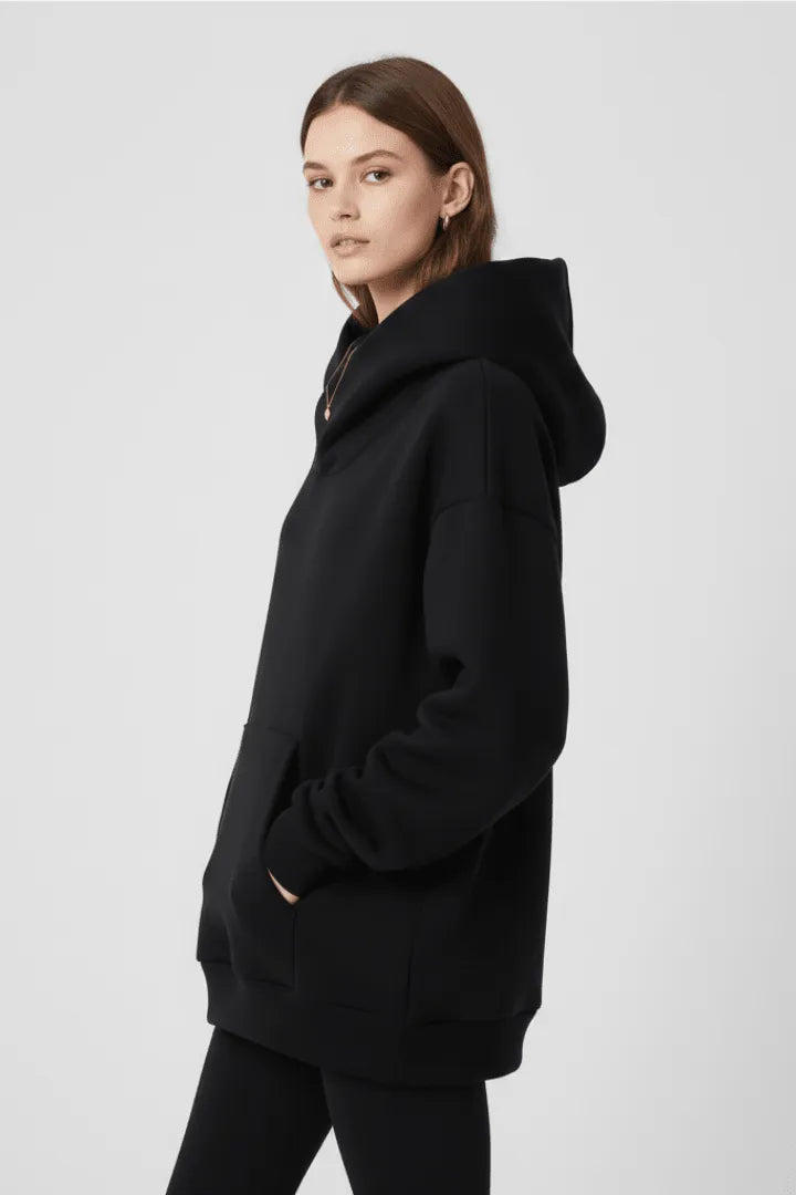 Hoodie Dames Oversized Hoge Hals Kangoeroezak – Casual | Miss Madera - Miss Madera MIS-AA5AUR