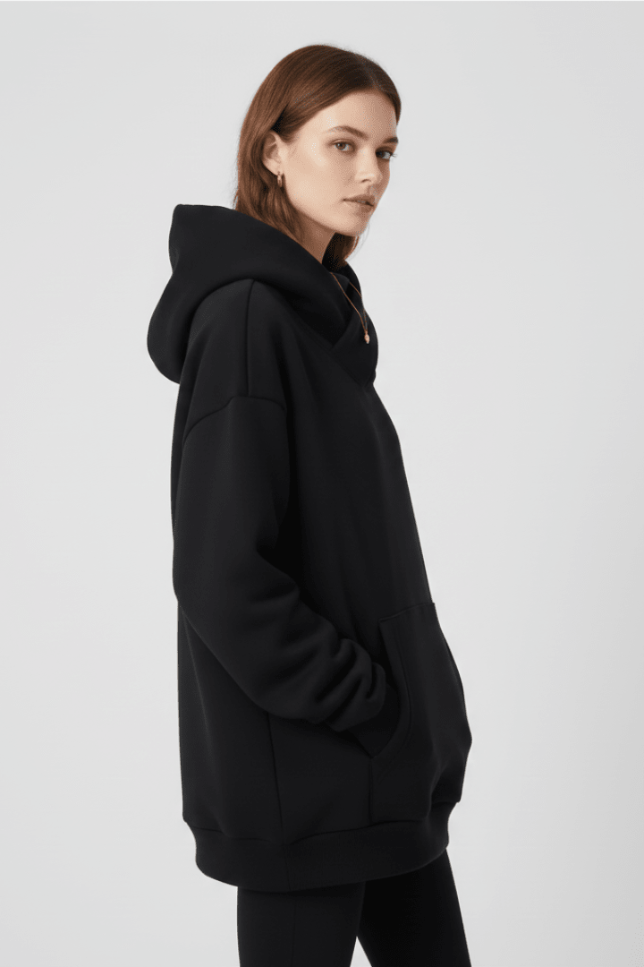 Hoodie Dames Oversized Hoge Hals Kangoeroezak – Casual | Miss Madera - Miss Madera MIS-AA5AUR