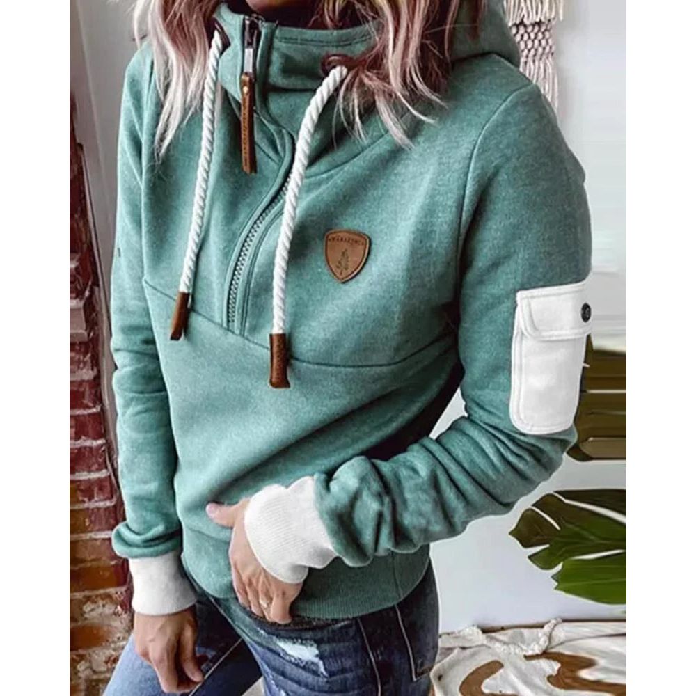 Hoodie Dames Relaxed Fit Sweatstof – Casual | Miss Madera - Miss Madera MIS-4AMU0P