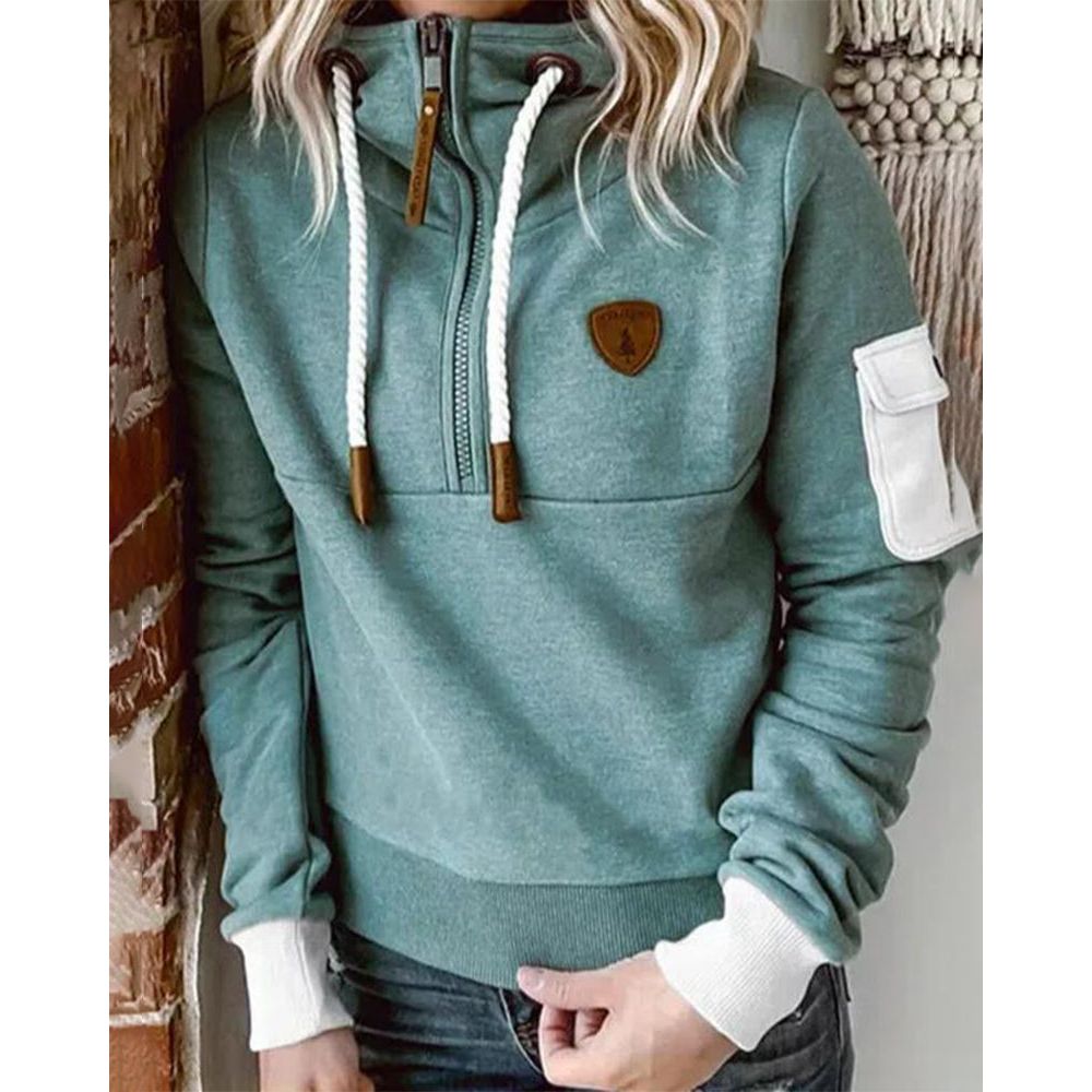 Hoodie Dames Relaxed Fit Sweatstof – Casual | Miss Madera - Miss Madera MIS-4AMU0P