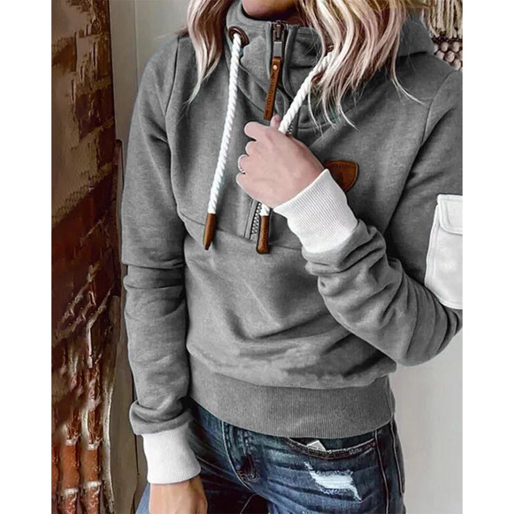 Hoodie Dames Relaxed Fit Sweatstof – Casual | Miss Madera - Miss Madera MIS-ZH7ODH