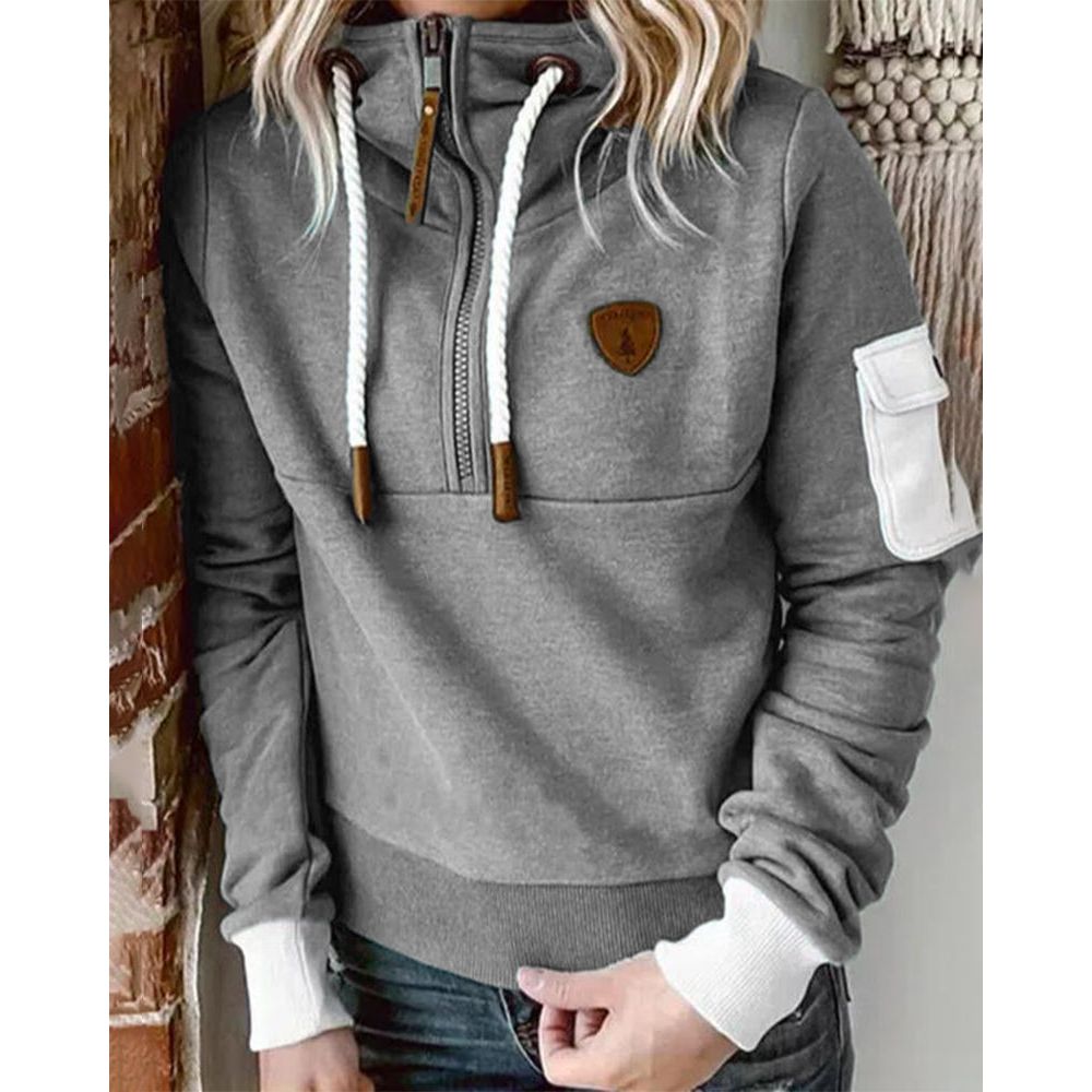 Hoodie Dames Relaxed Fit Sweatstof – Casual | Miss Madera - Miss Madera MIS-ZH7ODH