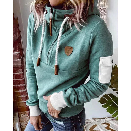 Hoodie Dames Relaxed Fit Sweatstof – Casual | Miss Madera - Miss Madera MIS-4AMU0P
