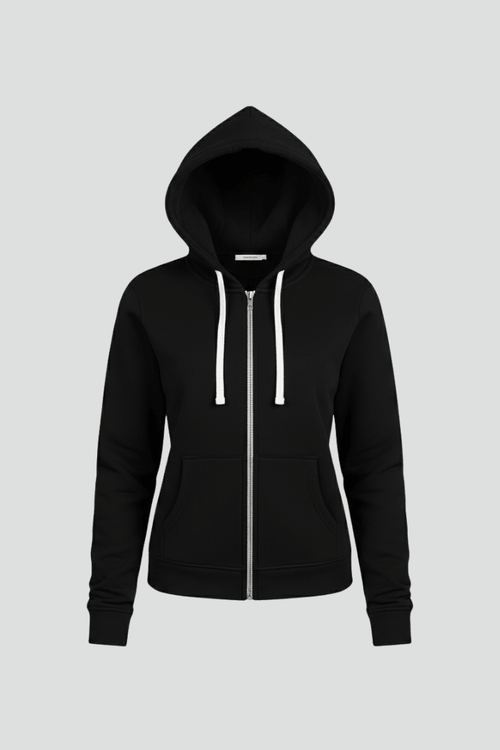 Hoodie Dames Relaxed Rits Trekkoord Kap – Casual | Miss Madera - Miss Madera MIS-GJHFCL