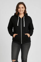 Hoodie Dames Relaxed Rits Trekkoord Kap – Casual | Miss Madera - Miss Madera MIS-GJHFCL