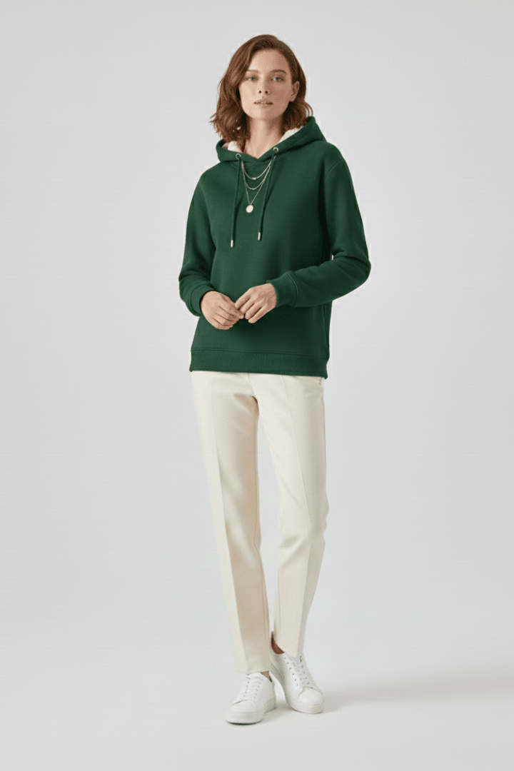 Hoodie Dames Sherpa Gevoerd Kangoeroezak – Winter | Miss Madera - Miss Madera MIS-P6T4ON