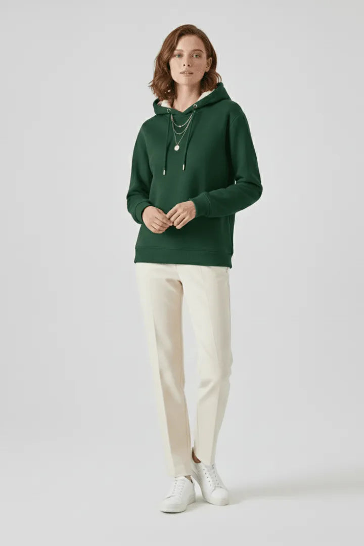 Hoodie Dames Sherpa Gevoerd Kangoeroezak – Winter | Miss Madera - Miss Madera MIS-P6T4ON