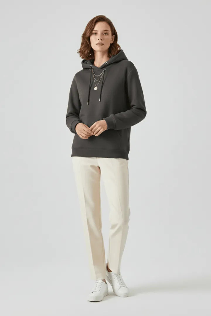Hoodie Dames Sherpa Gevoerd Kangoeroezak – Winter | Miss Madera - Miss Madera MIS-77ALV5