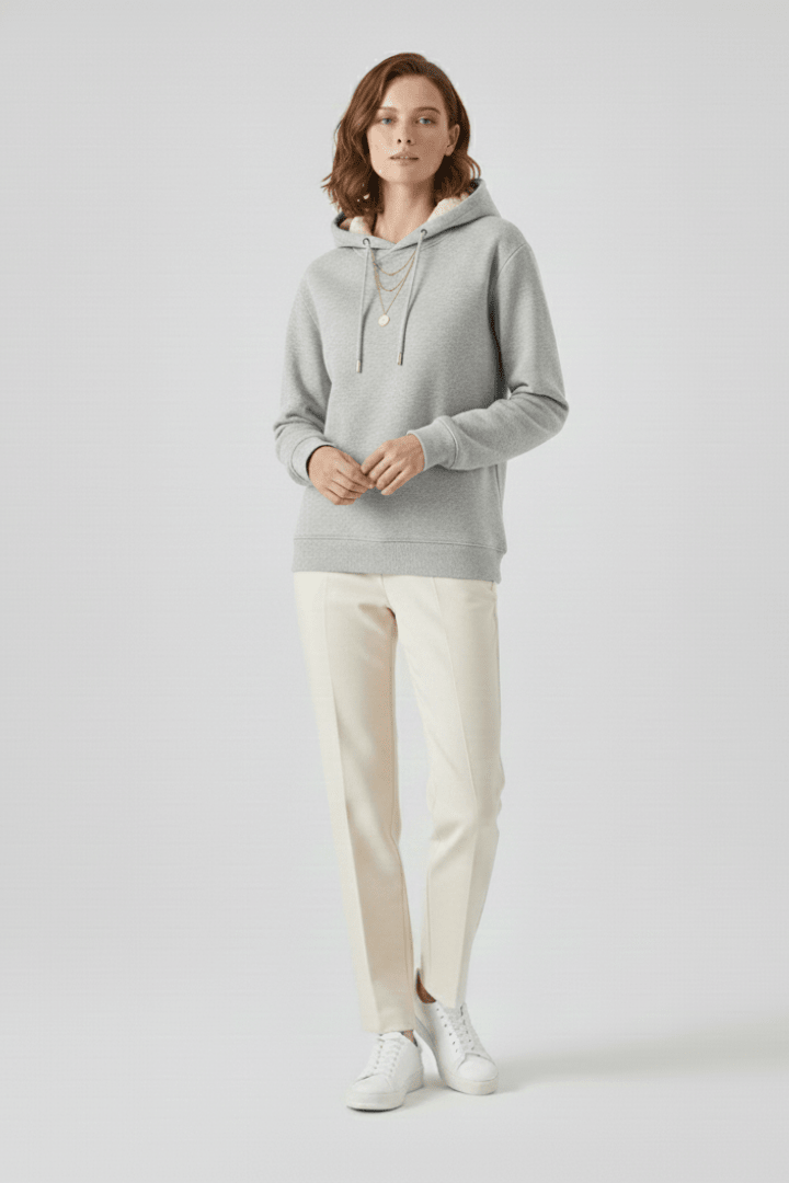 Hoodie Dames Sherpa Gevoerd Kangoeroezak – Winter | Miss Madera - Miss Madera MIS-GEXOCU