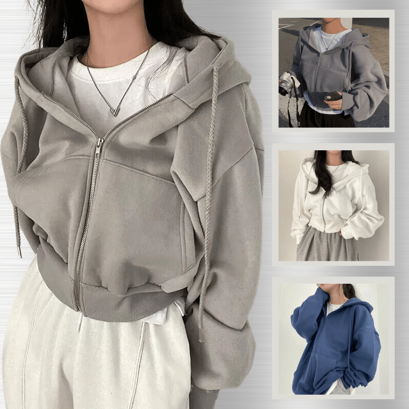 Hoodie Jurk Dames Oversized Capuchon Fleece – Casual | Miss Madera - Miss Madera MIS-7WF08P