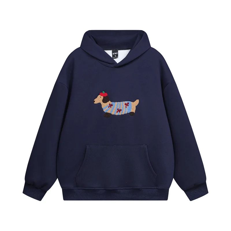 Hoodie teckel Dames | Geborduurde Oversized Casual - Miss Madera