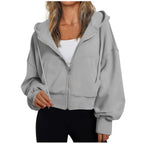 Hoodie Dames Losvallend Rits Capuchon