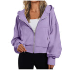 Hoodie Dames Losvallend Rits Capuchon