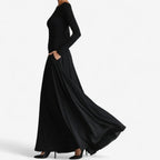 Jurk Dames Vloeiend Getailleerd Maxi - Chiffon