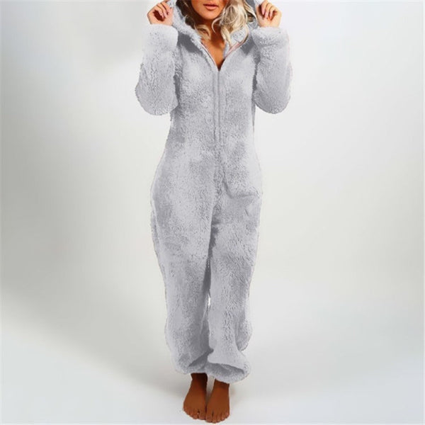 Miss | Onesie Dames Teddy Fleece Capuchon Losvallend