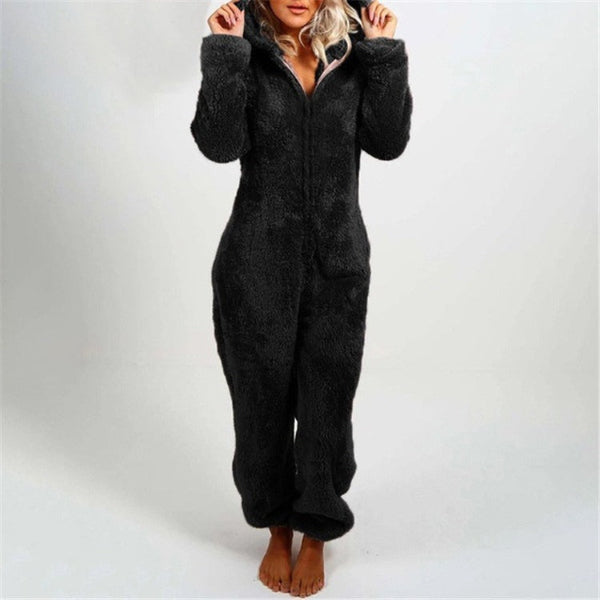 Miss | Onesie Dames Teddy Fleece Capuchon Losvallend