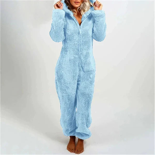 Miss | Onesie Dames Teddy Fleece Capuchon Losvallend