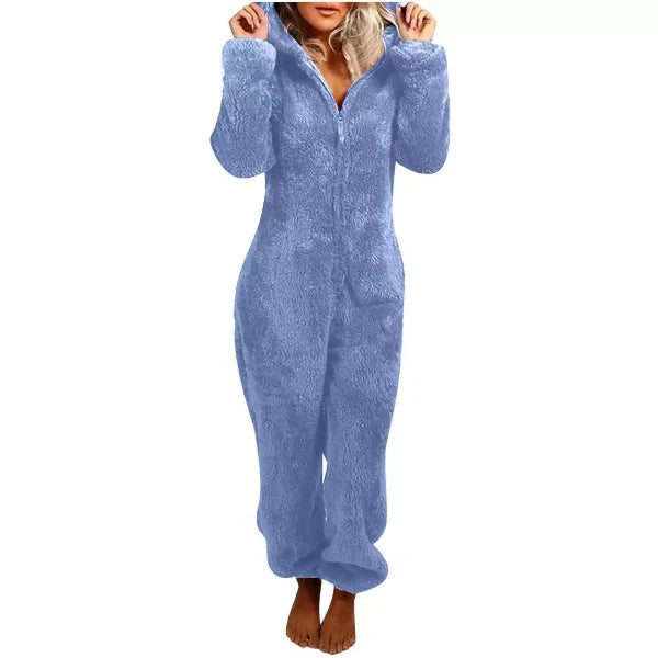 Miss | Onesie Dames Teddy Fleece Capuchon Losvallend