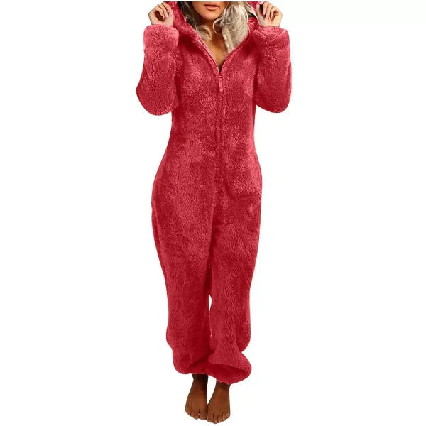 Miss | Onesie Dames Teddy Fleece Capuchon Losvallend