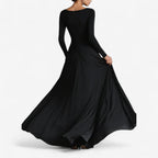 Jurk Dames Vloeiend Getailleerd Maxi - Chiffon
