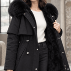 Jas Dames Longline Capuchon Trekkoord