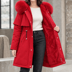 Jas Dames Longline Capuchon Trekkoord