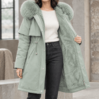 Jas Dames Longline Capuchon Trekkoord