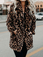 Miss | Winterjas Dames Imitatiebont Luipaardprint - Polyester