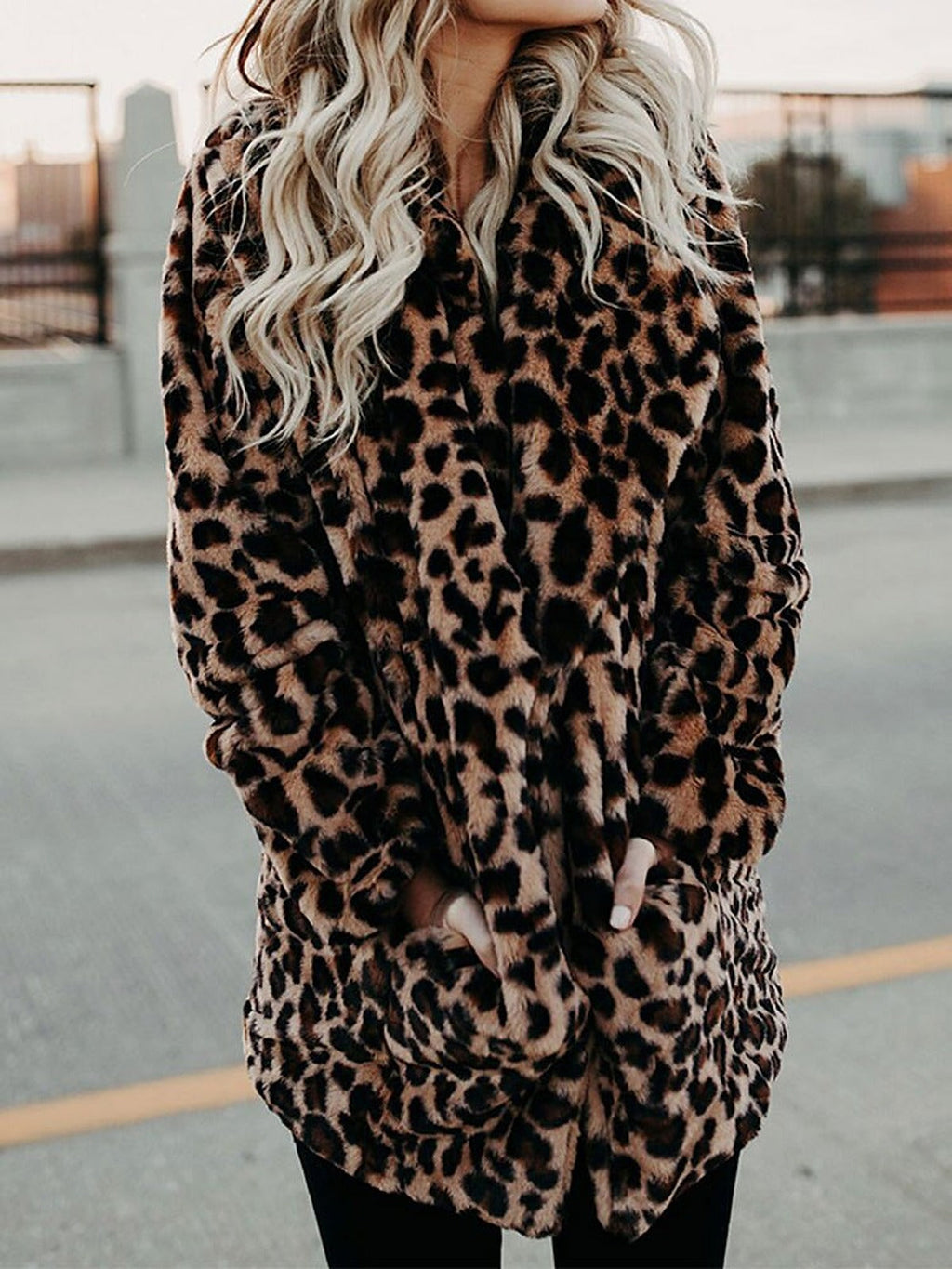 Miss | Winterjas Dames Imitatiebont Luipaardprint - Polyester