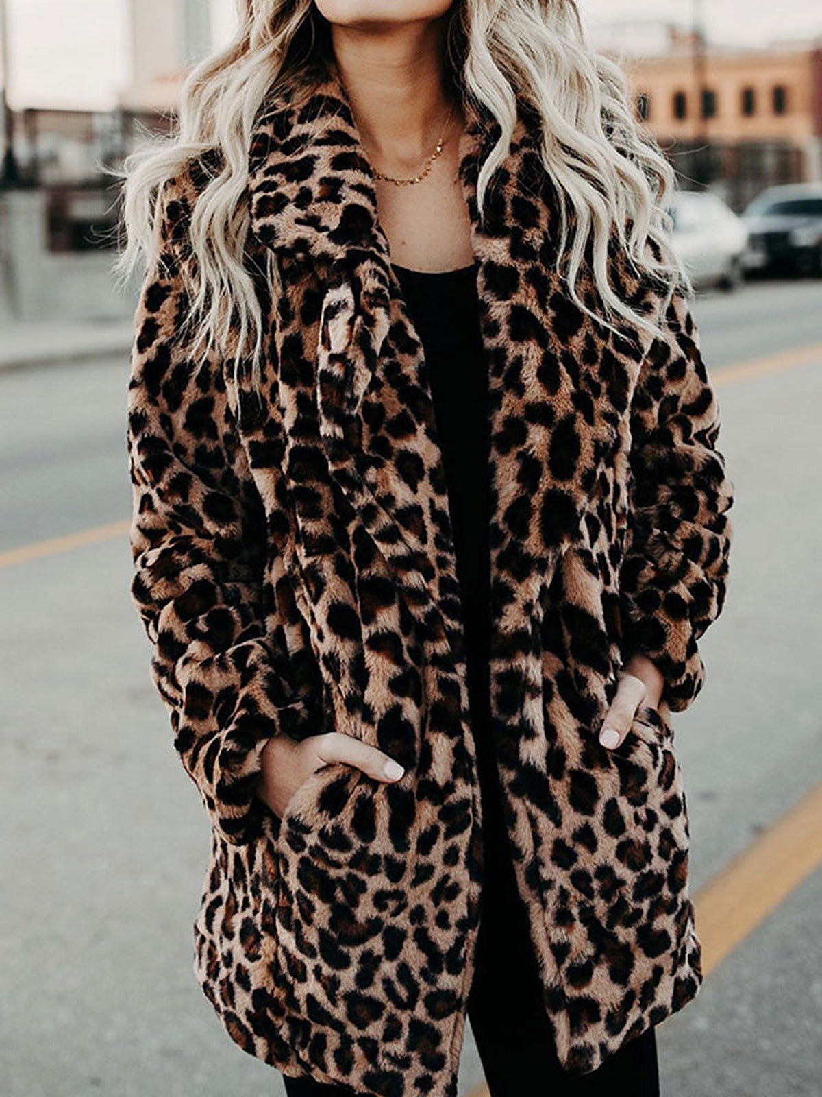 Miss | Winterjas Dames Imitatiebont Luipaardprint - Polyester